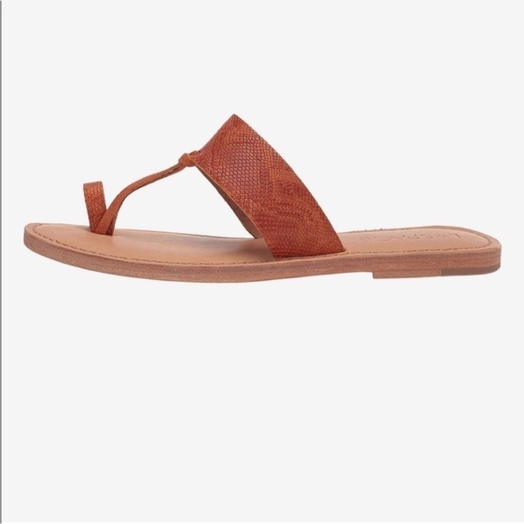 L*Space toe loop British Tan leather Sandals NWOB size 37 - Picture 6 of 10